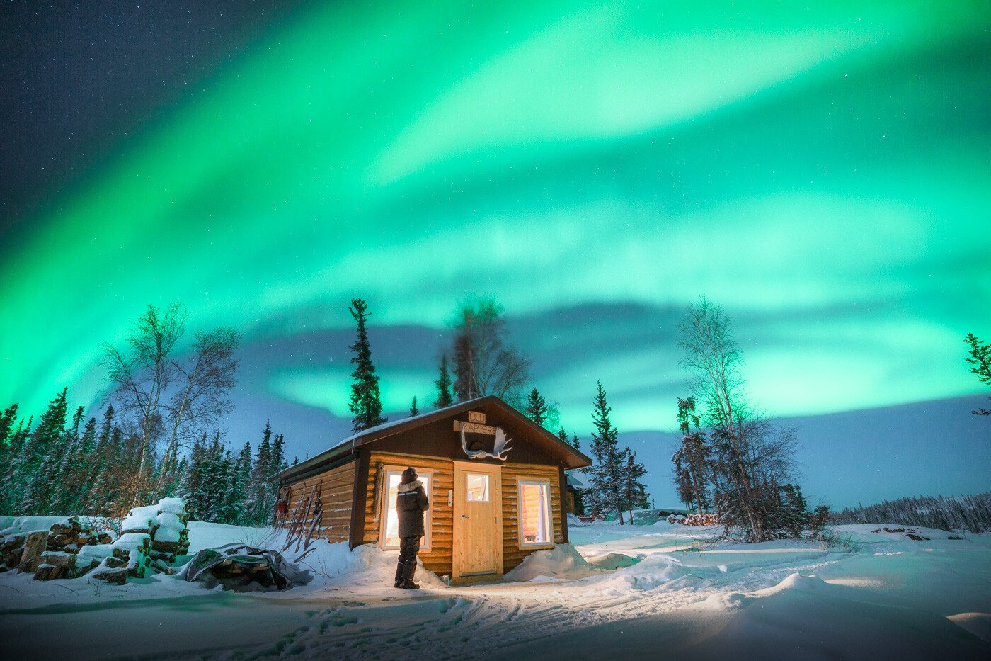 Winter & Spring Aurora at Blachford Lodge