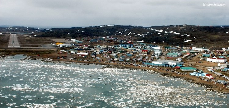 Iqaluit in front glacial lake