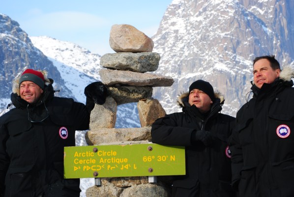 Arctic circle statue