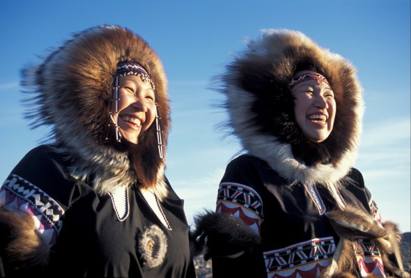 Hooded Nunavut citizens