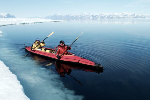 Kayaking in arctic waters