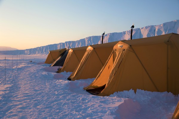 tents for spring camp in the arctic