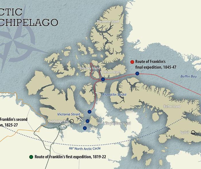 sir john franklin route arctic